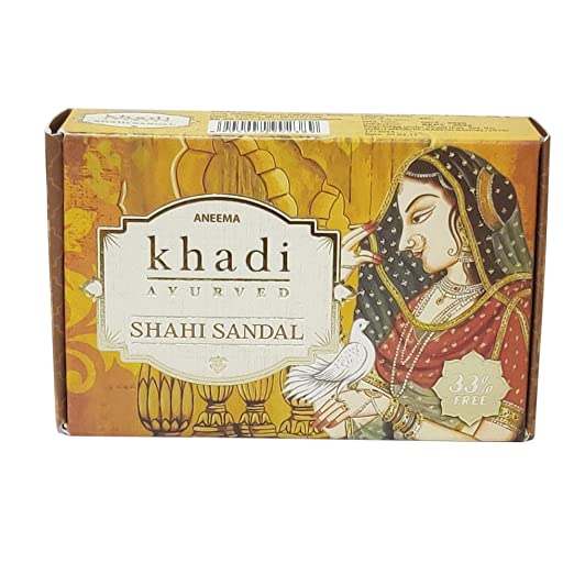 Khadi Ayurved Shahi Sandal Bath Soap 75g + 25g Free